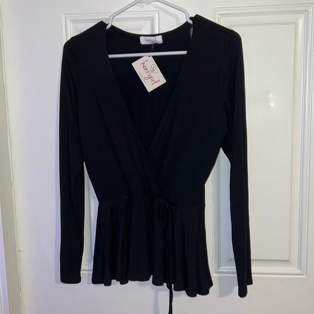 Black Long Sleeve Top
